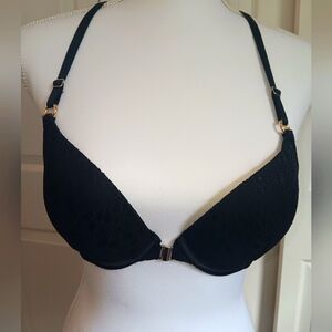 Victoria's Secret Very Sexy Black Lace Strappy Racerback Push-Up Bra. 34B